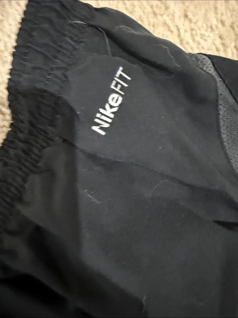 Nike Men’s Athletic Shorts — Black and Slate Blue with Orange Trim xl set of 2